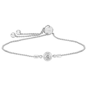18KT White Gold 0.23ctw Diamond Bolo Bracelet