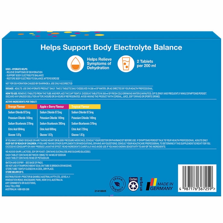 Voost Hydrate Electrolyte Variety Pack 120 Effervescent Tablets