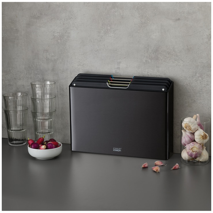 Joseph Joseph Folio Steel Chopping Board Set 4pc Black Costco Australia