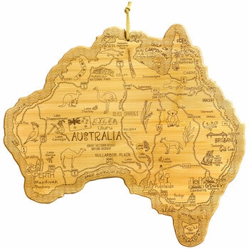 Totally Bamboo Australia Shaped Cutting Board