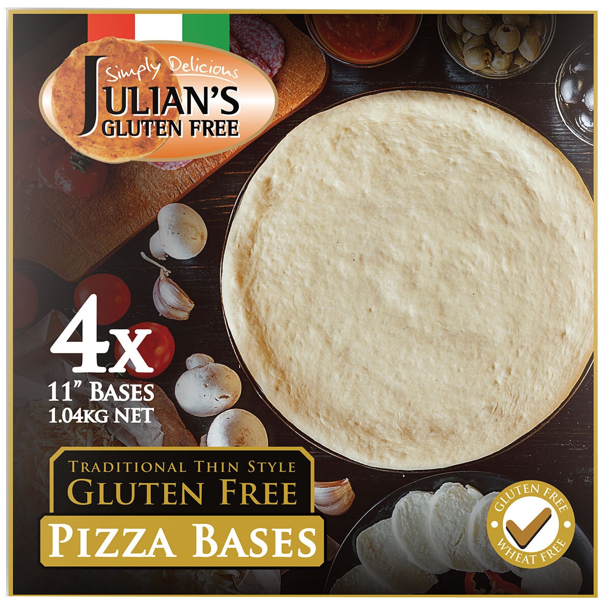 Julian's Gluten Free Pizza Base 1.04kg