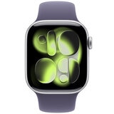 Apple Watch Series 11 GPS + Cellular 42mm Silver Aluminium Case with Purple Fog Sport Band - S/M