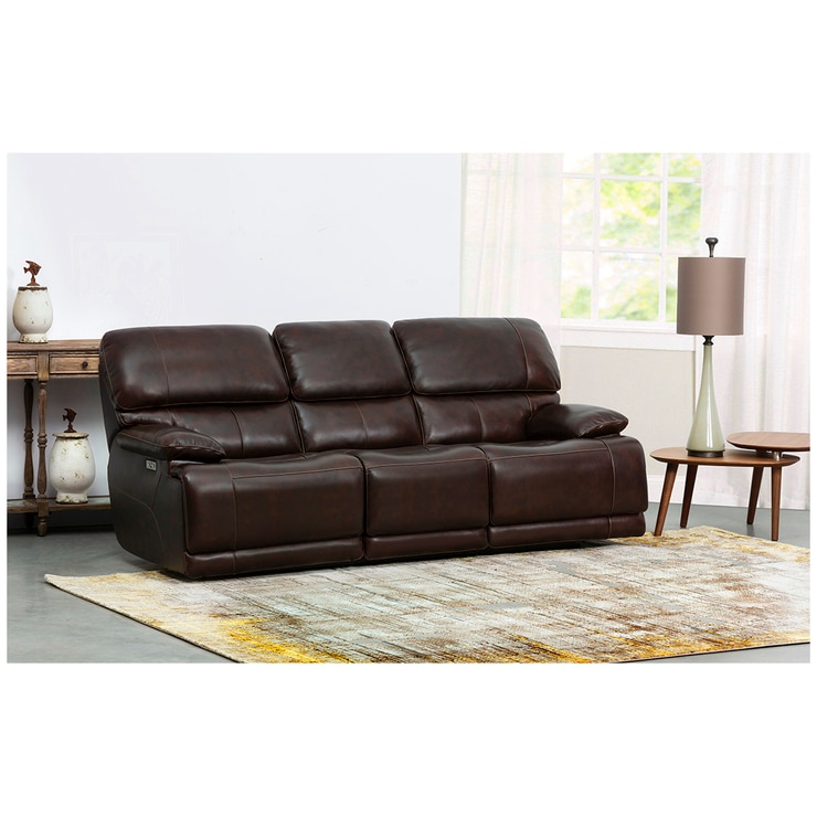 Simon Li Leather Power Sofa with Power Headrest Costco Australia