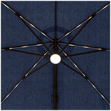 Atleisure Solar Led Cantilever Umbrella 10FT with Base Indigo