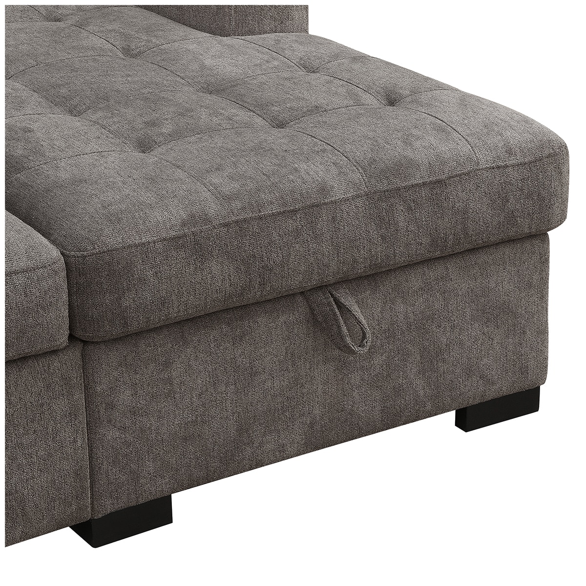 Pulaski Sectional With Double Storage Chaise With Pullout Sleeper