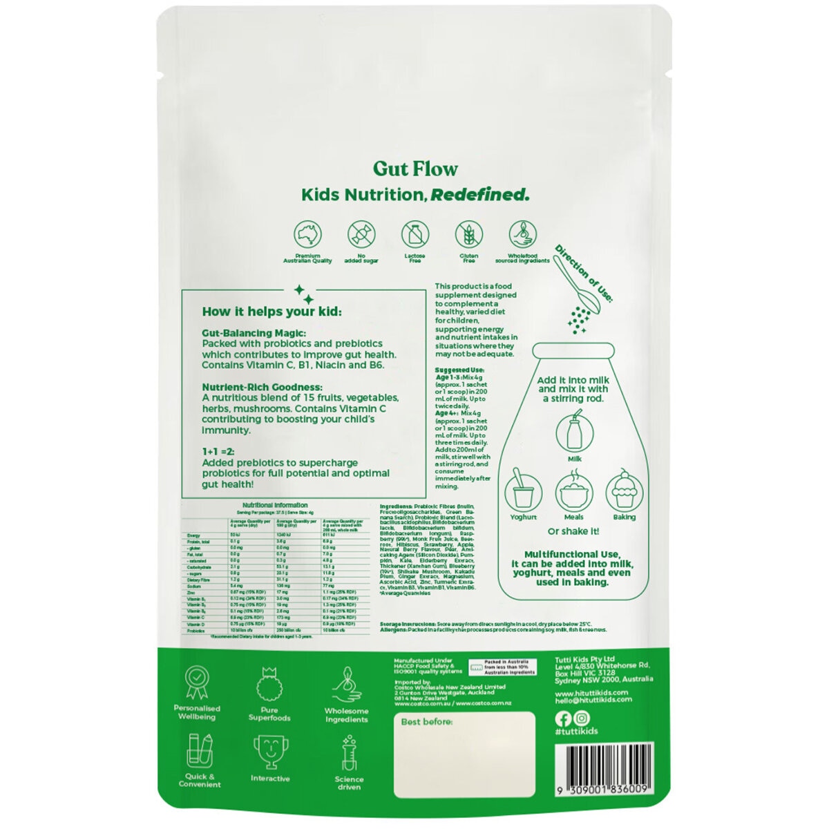 Tutti Kids Gut Flow 150g