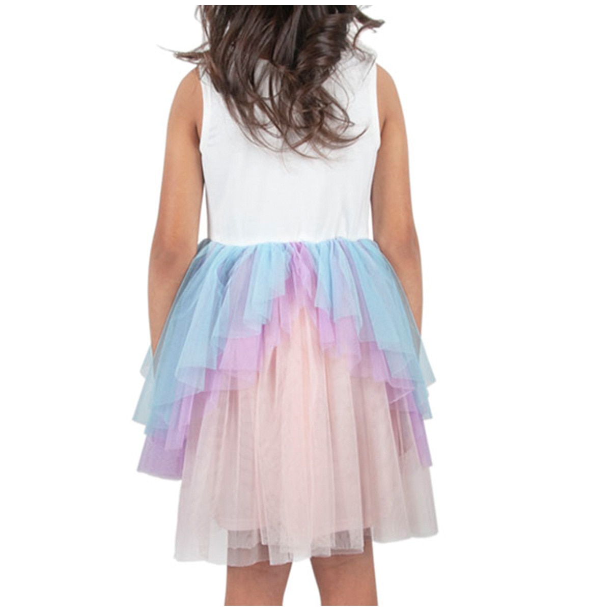 Zunie Girls' Dress - Ivory Multi