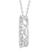 18KT White Gold 0.75ctw Diamond Circle Pendant