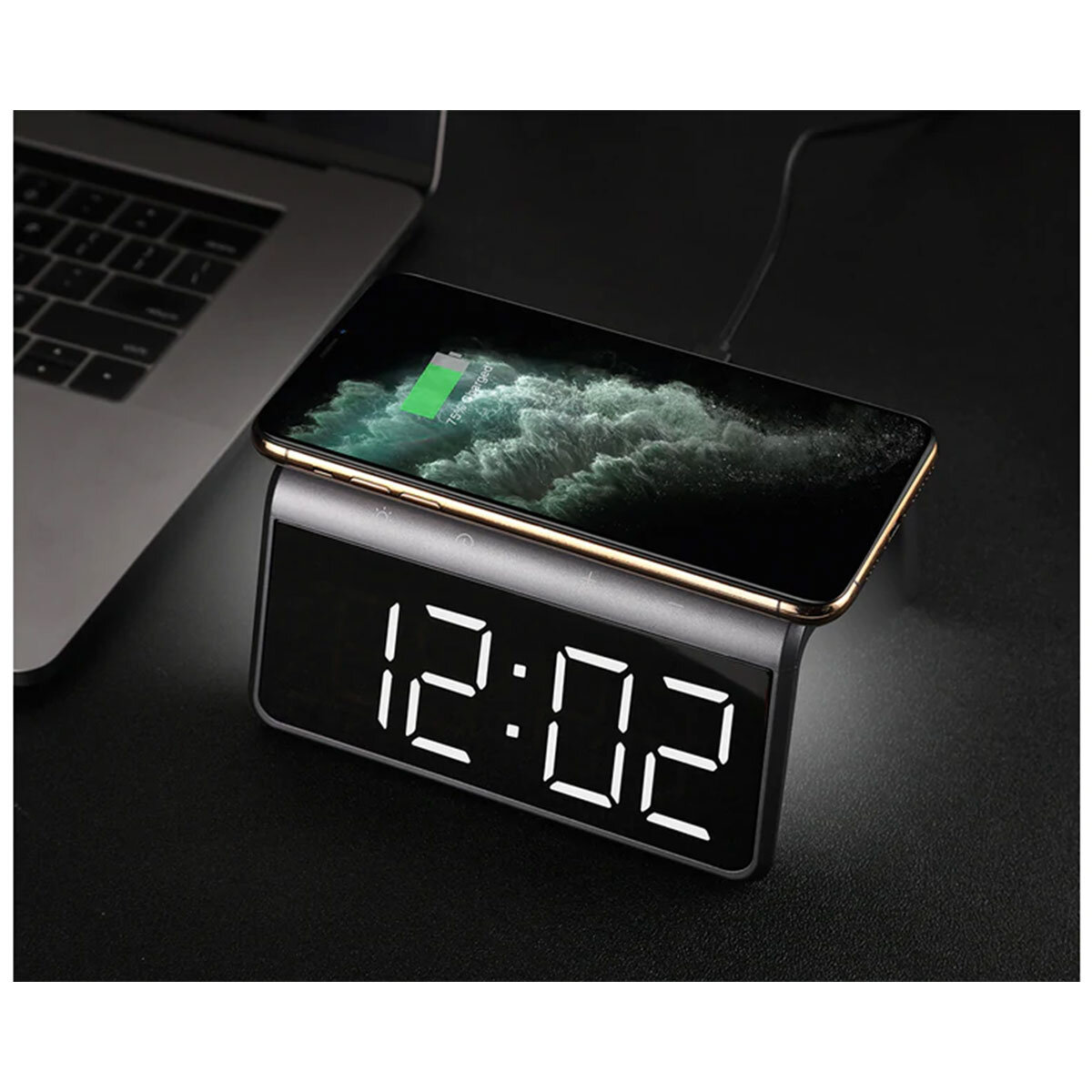 REWYRE Alarm Clock Wireless Charger SY-W0258BLK