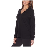 Kirkland Signature Womens LS Vneck Top - Black