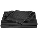 Bdirect Kensington 1200TC Cotton Sheet Set in Stripe - Single Graphite