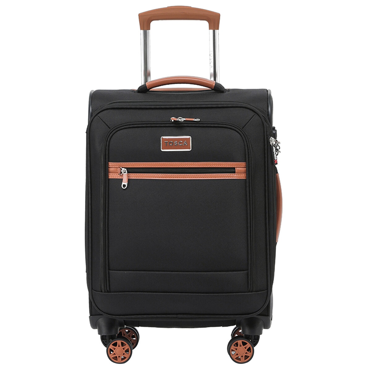 Tosca Park Avenue 3 Piece Luggage Set Black Tan