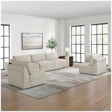 Aiden & Ivy Fabric Stationary Modular Sectional 6 Piece