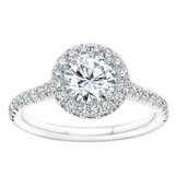 18KT White Gold 1.68ctw Diamod Bridal Set With 1.00ctw Centre