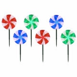 Peppermint LED Lawn Stakes 25.4cm Set Of 6