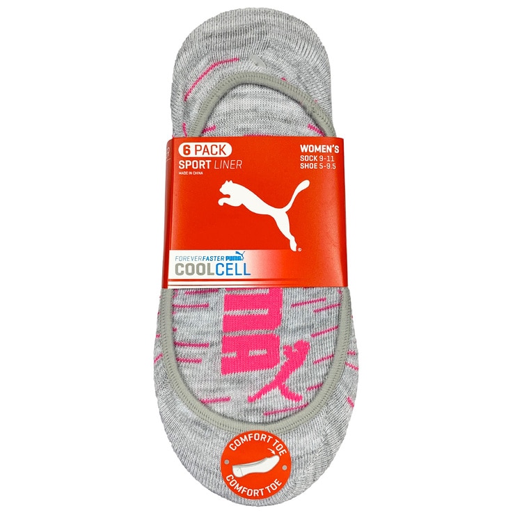 Puma Women's Sport Liner Socks 6pk White Costco Australia