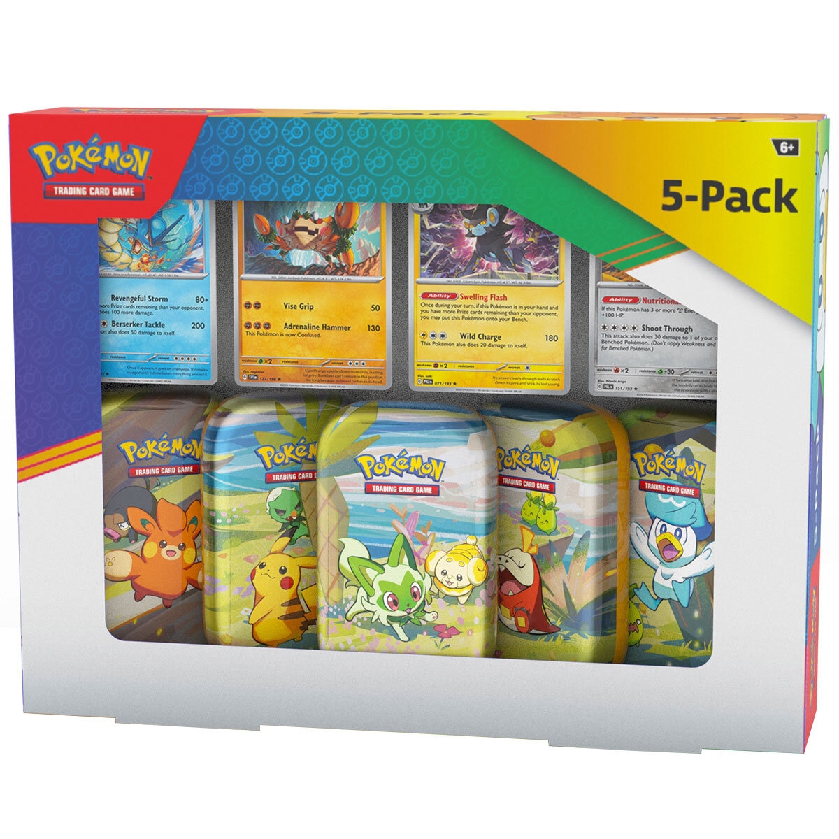 Pokemon Mini Tins 5 Pack & 4 Promo Cards