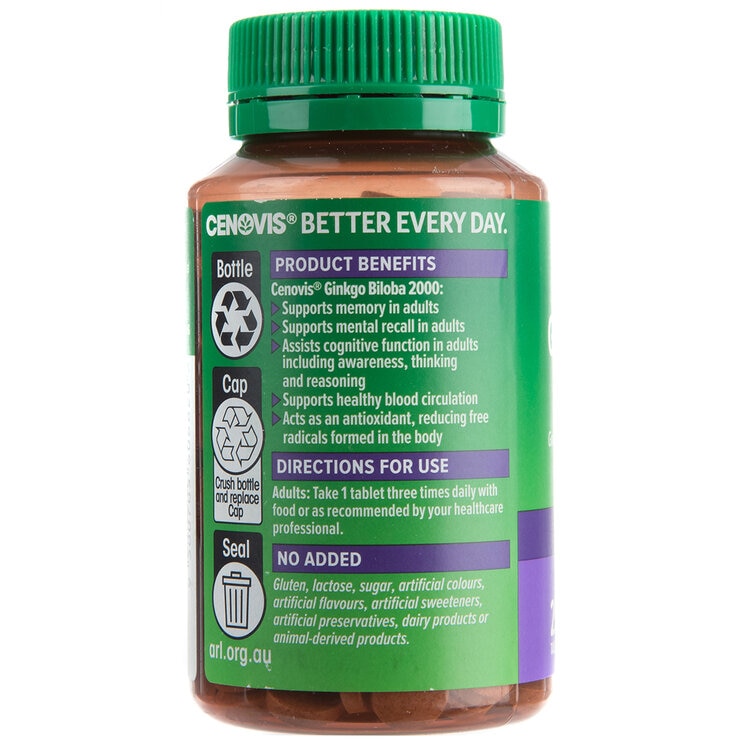 Cenovis Ginkgo Biloba 2000 250 Count