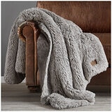 Frye Arctic Faux Fur Lux Throw 152 x 178cm Grey