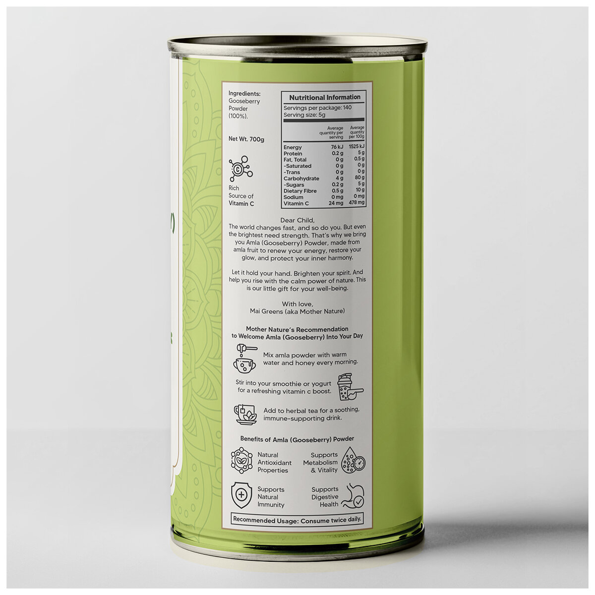 Mai Greens Amla Goosebery Powder 700g