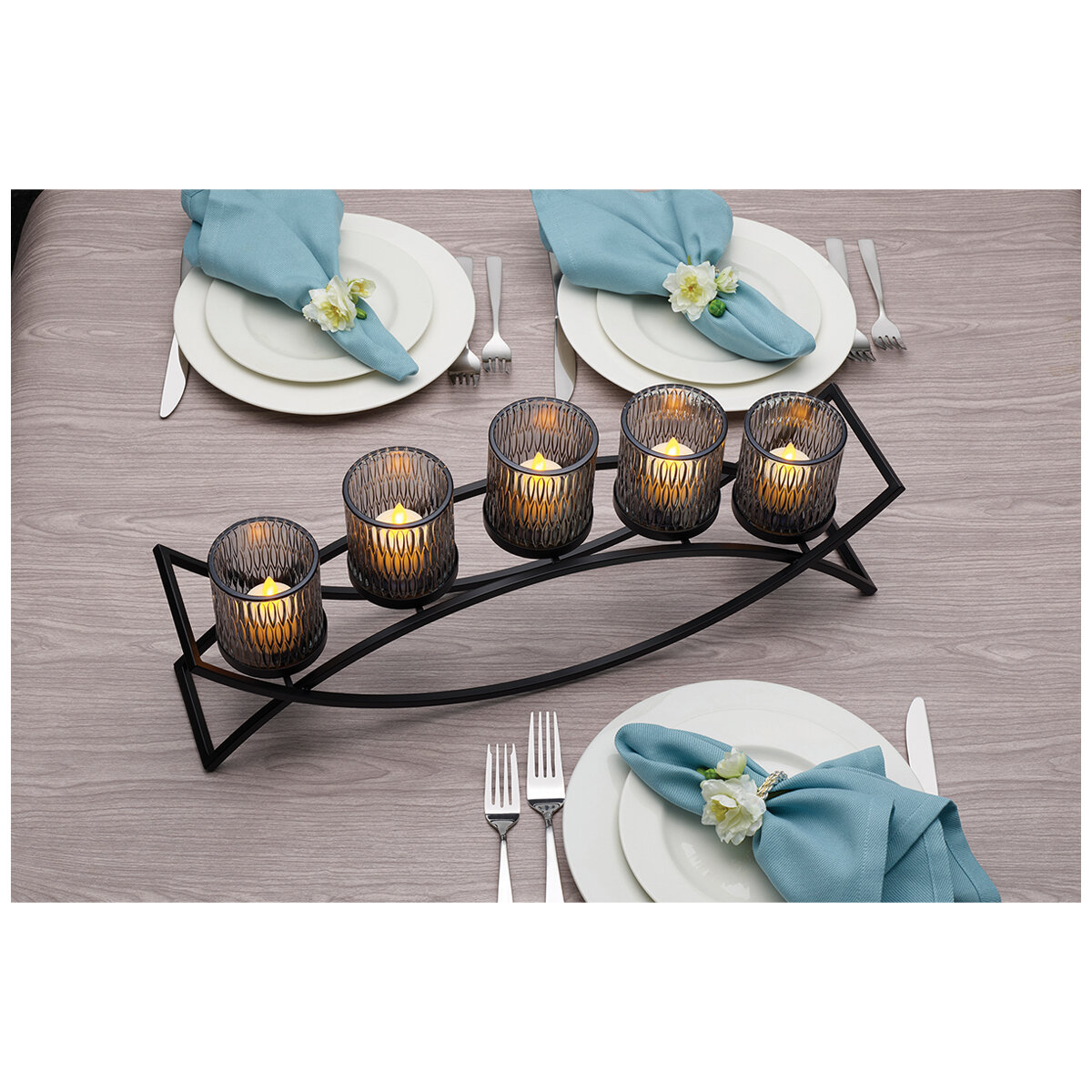 Mikasa Arched Candle Votive Blue