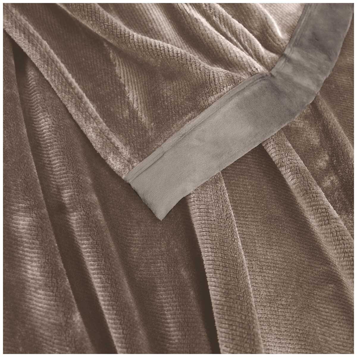 Kirkland Signature Plush Blanket Queen Taupe