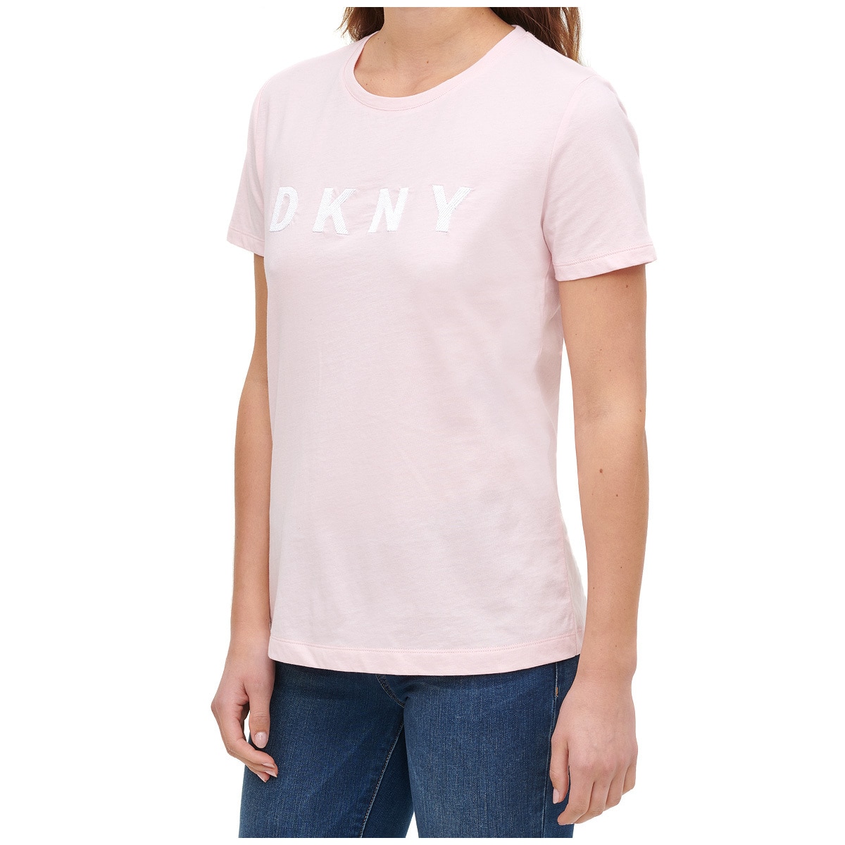 DKNY Women's Logo Tee - Cherry Blossom Pink