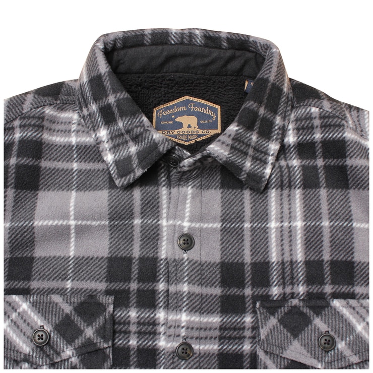 Freedom Foundry Men's Plush Shirt Jacket Charcoal Costco Australia
