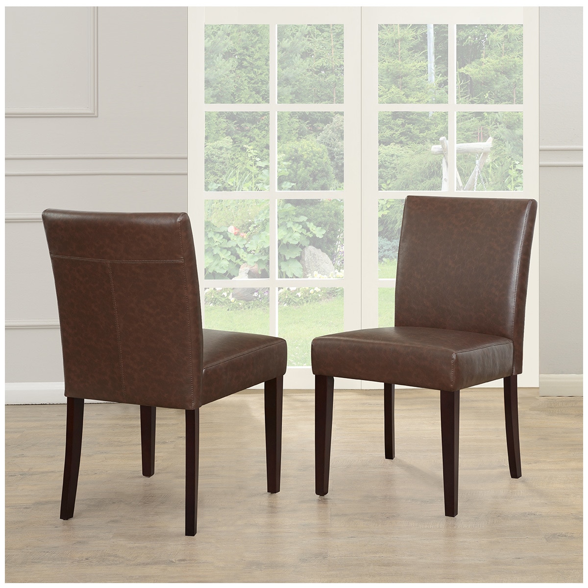Kuka 2 Pack Brown Bonded Leather Chair