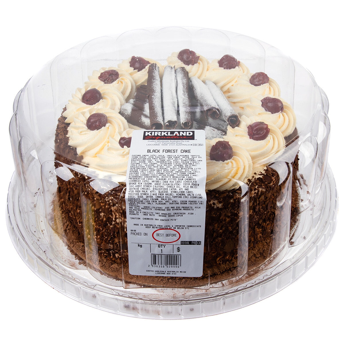 Kirkland Signature Black Forest Cake 2.4kg Costco Austr...