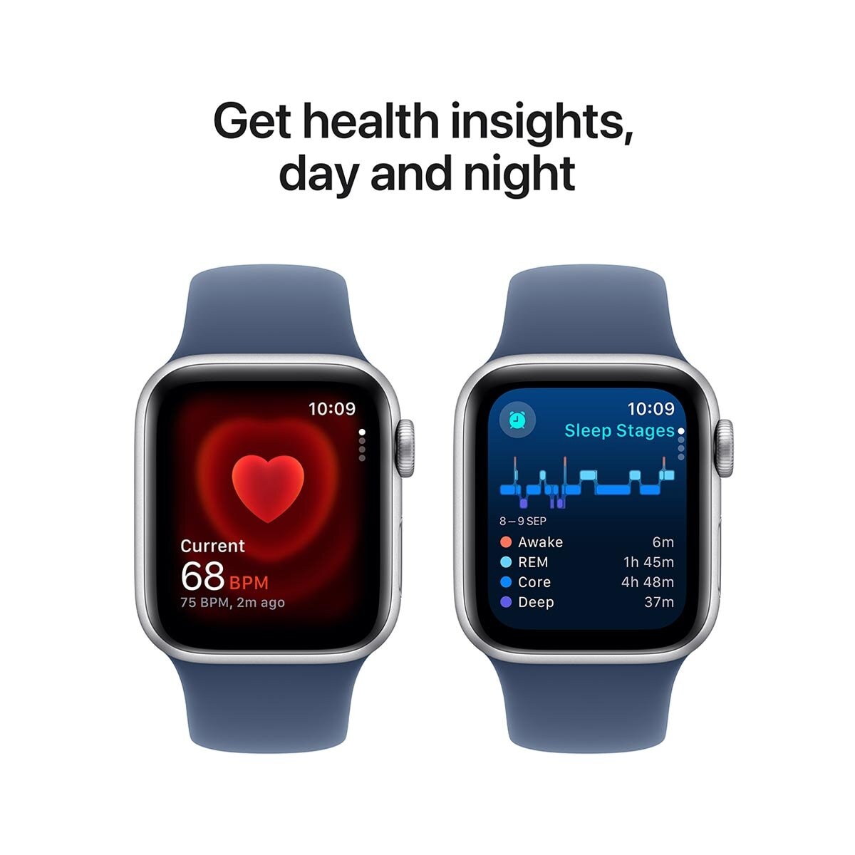 Apple Watch SE GPS 40mm Silver Aluminium Case With Denim Sport Band M/L