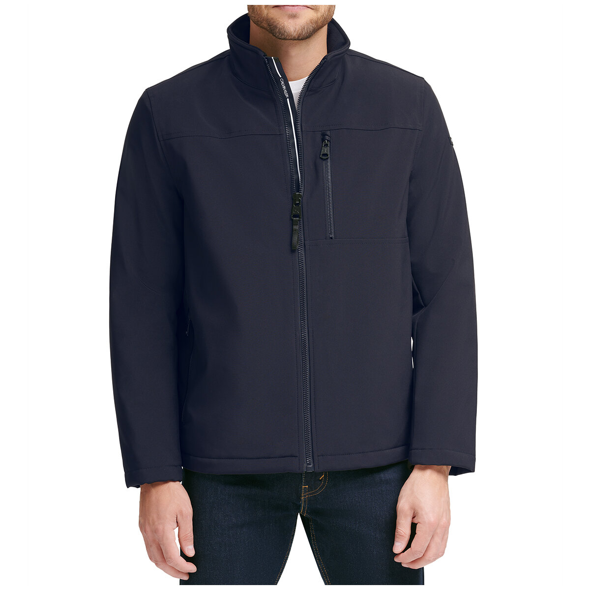 Calvin Klein Men's Lightweight Softshell Jacket True Navy