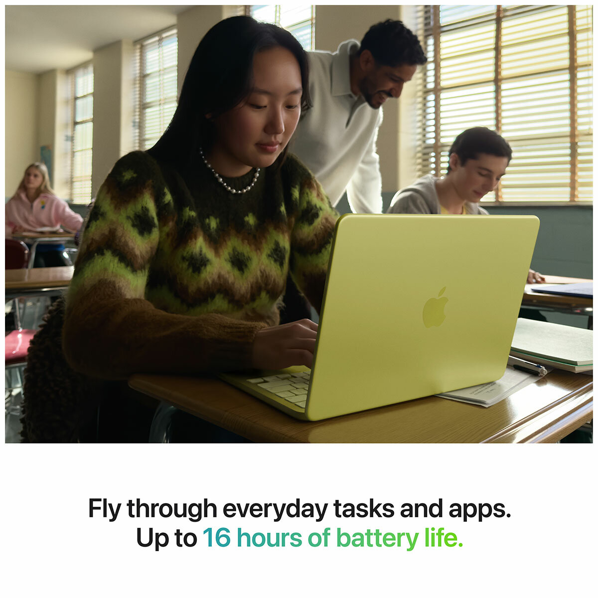 Apple 13 Inch MacBook Neo: A18 Pro Chip With 6‑Core CPU And 5‑Core GPU 8GB 256GB SSD Citrus