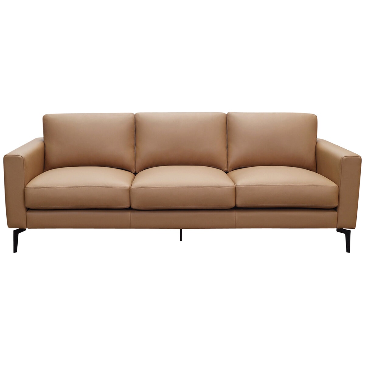 Moran Toronto Leather 3 Seater Sofa Premium Caramel