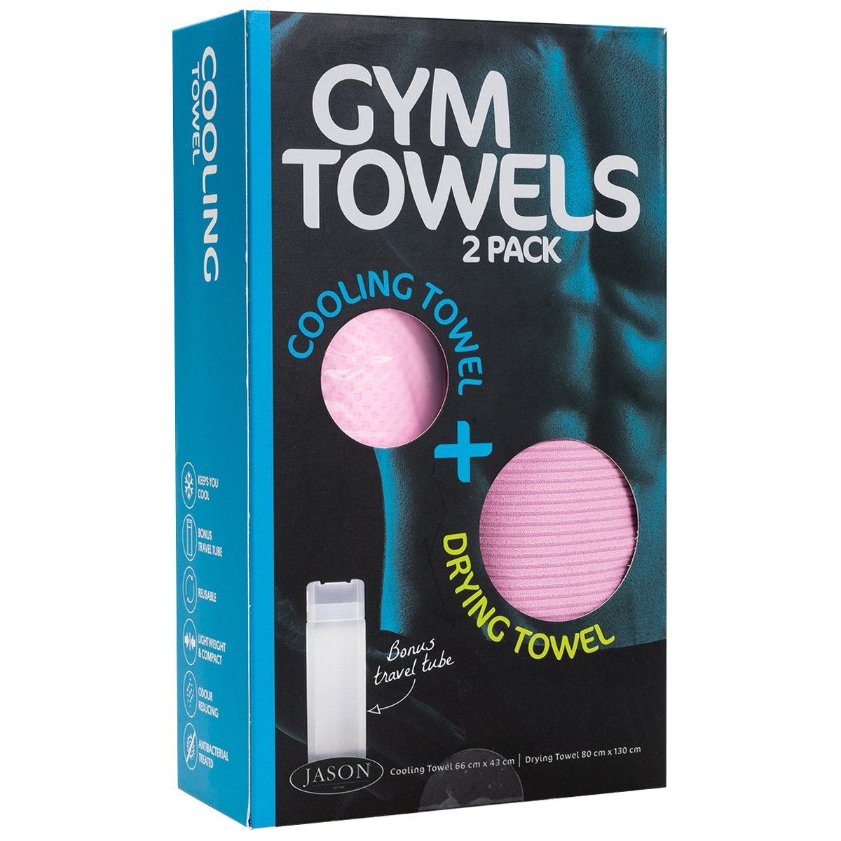 Jason Gymtowel 2 pack - Pink