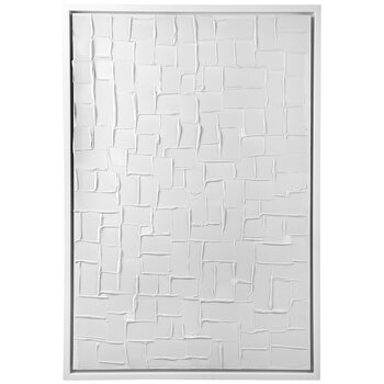 CAFE LIGHTING & LIVING Mosaic Blanco Canvas Painting White