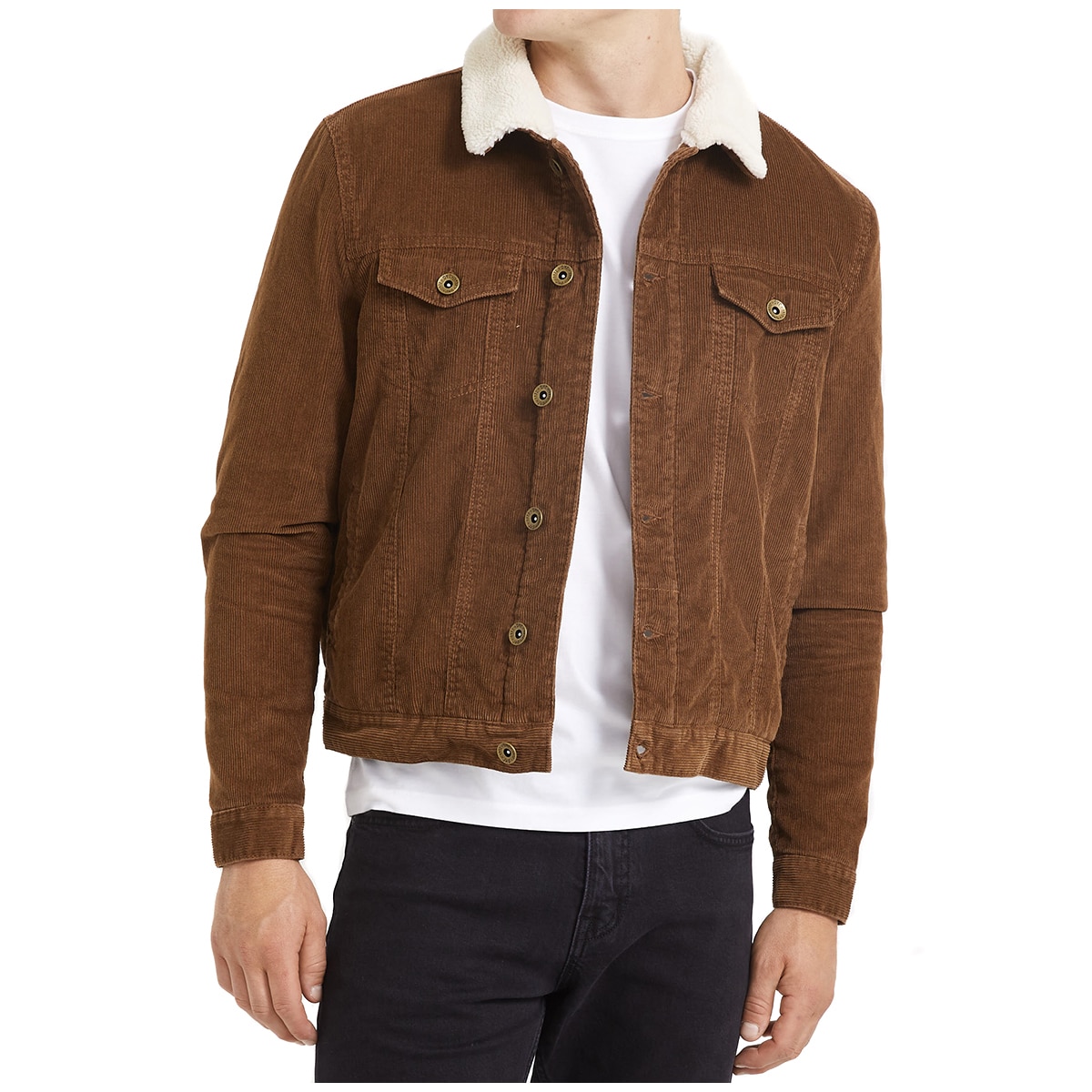 tan sherpa jacket men's