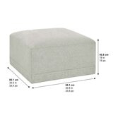 Thomasville 6PC Fabric Modular Sectional with Ottoman Light Grey