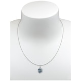 18KT White Gold Aquamarine and Diamond Pendant