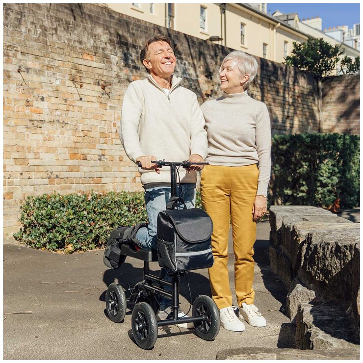 Altus Knee Walker Scooter All Terrain 10 Inch Wheel Black