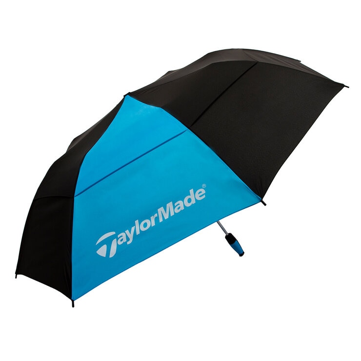 Taylormade 62 Inch Golf & 58 Inch Jumbo Compact Umbrella Set 2 Pack Black/Ocean
