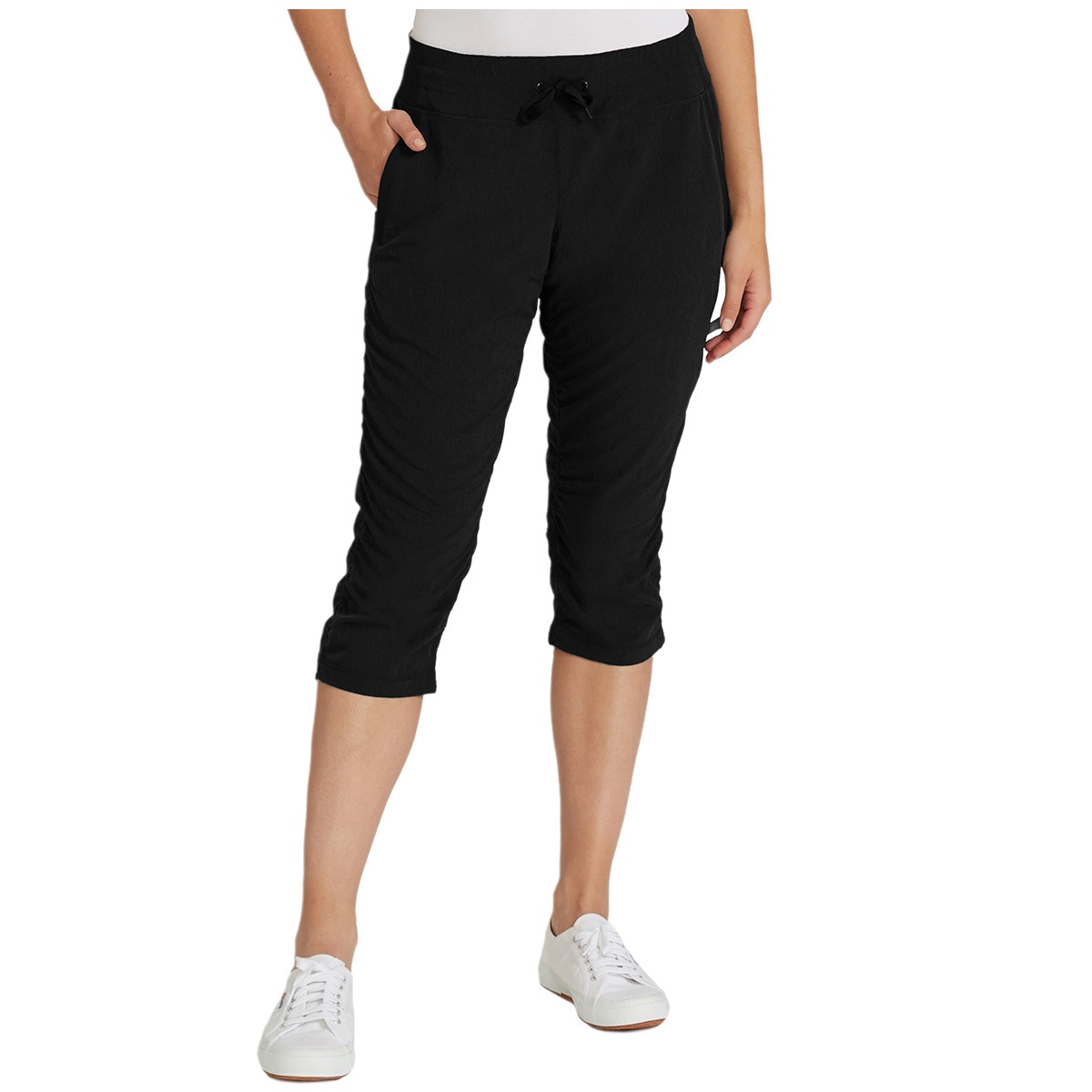 Kirkland Signature Women's Woven Capri Pants Black Costco Australia