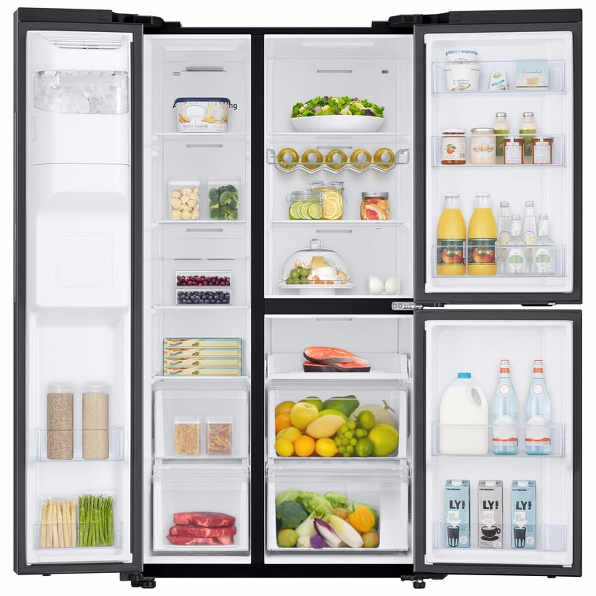 Samsung 621L Side By Side Refrigerator With 3-Door FlexZone SRS620MDMB