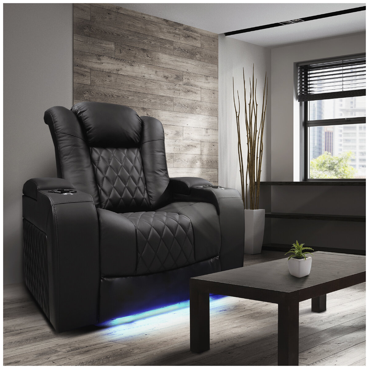 Valencia Home Theatre Tuscany Edition 1 Seater Black