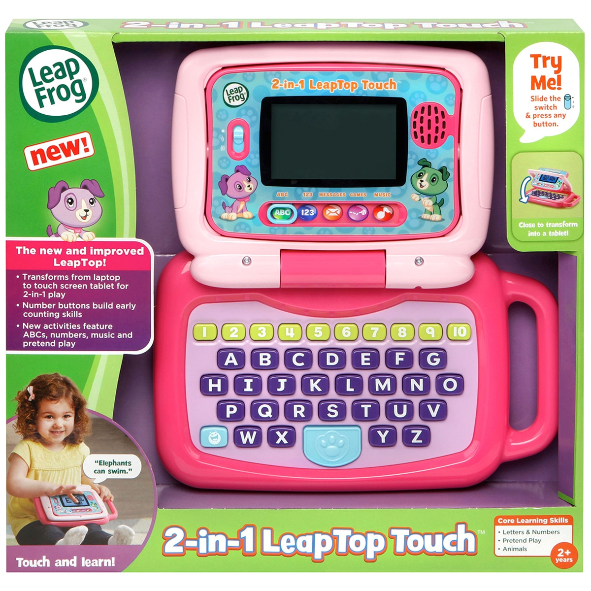 Leapfrog 2 in 1 My LeapTop Touch Laptop Pink 600957