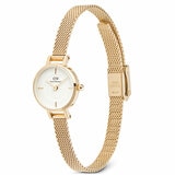 Daniel Wellington Petite Mini Evergold White Dial Gold Mesh Strap Women's Watch DW00100745 - 2
