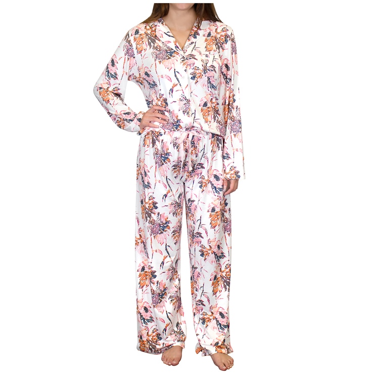 Carribean Joe's Women's PJ Set - Cream Palm Carribean Joe's Women's PJ Set - Cream Palm