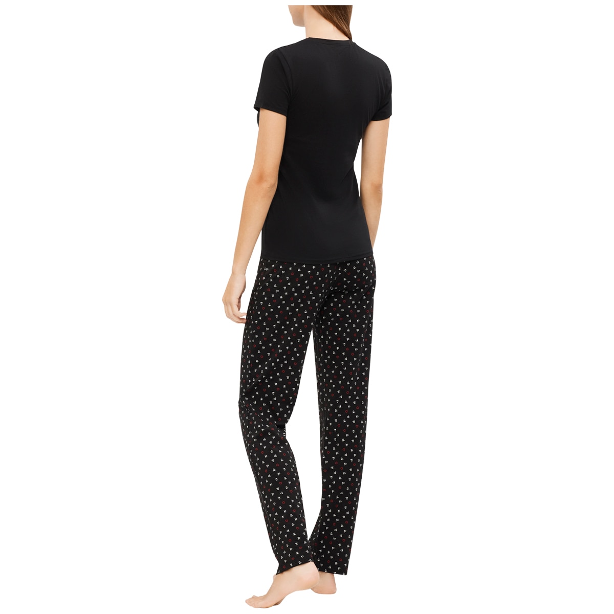 Calvin Klein 2 Piece Women's PJ Set - Heart Print/Black