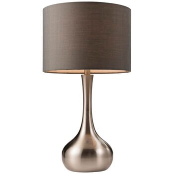 Hudson Living Piccadilly Table Lamp Nickel and Dark Grey