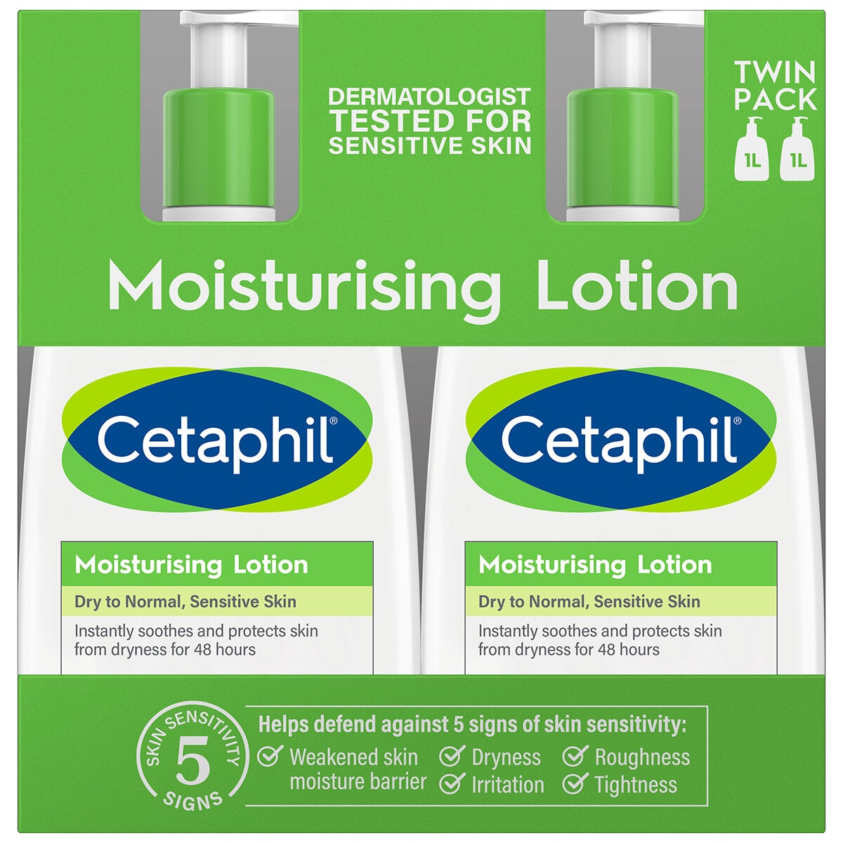 Cetaphil Moisturising Lotion 2 x 1L Cetaphil Moisturising Lotion 2 x 1L